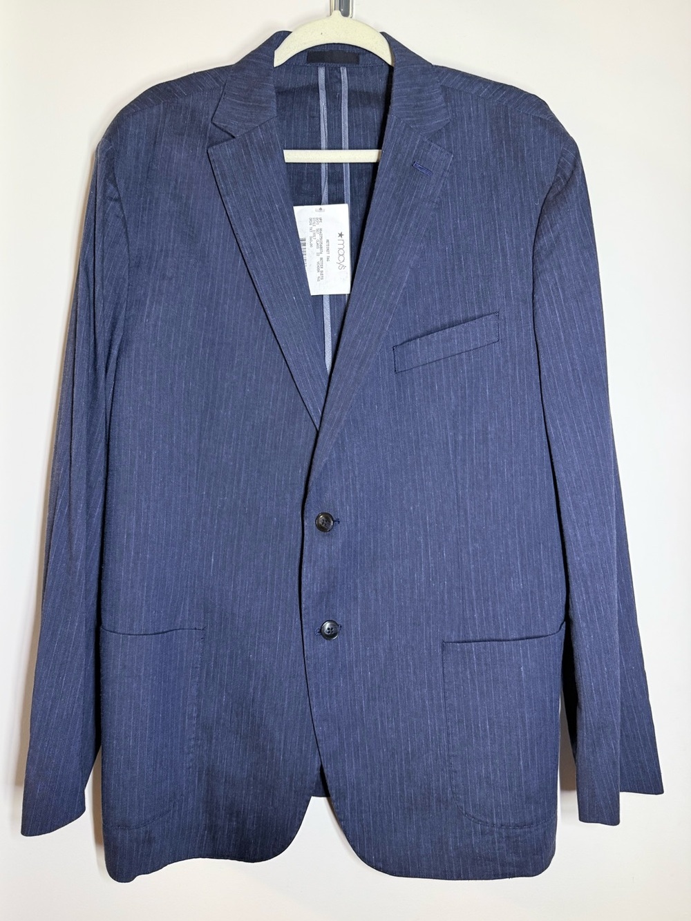 Michael Kors Men's Classic Fit Linen Suit Jacket in Navy